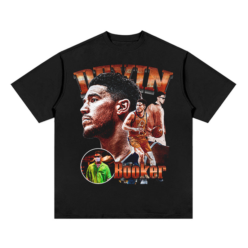 Nba T Shirt Basketball Jersey American Printed Short-Sleeved T-shirt Fashion Brand Men and Women High-quality pure cotton comfortable and trendy clothing