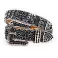 Hip-hop punk rhinestone belt lettersupreme belt