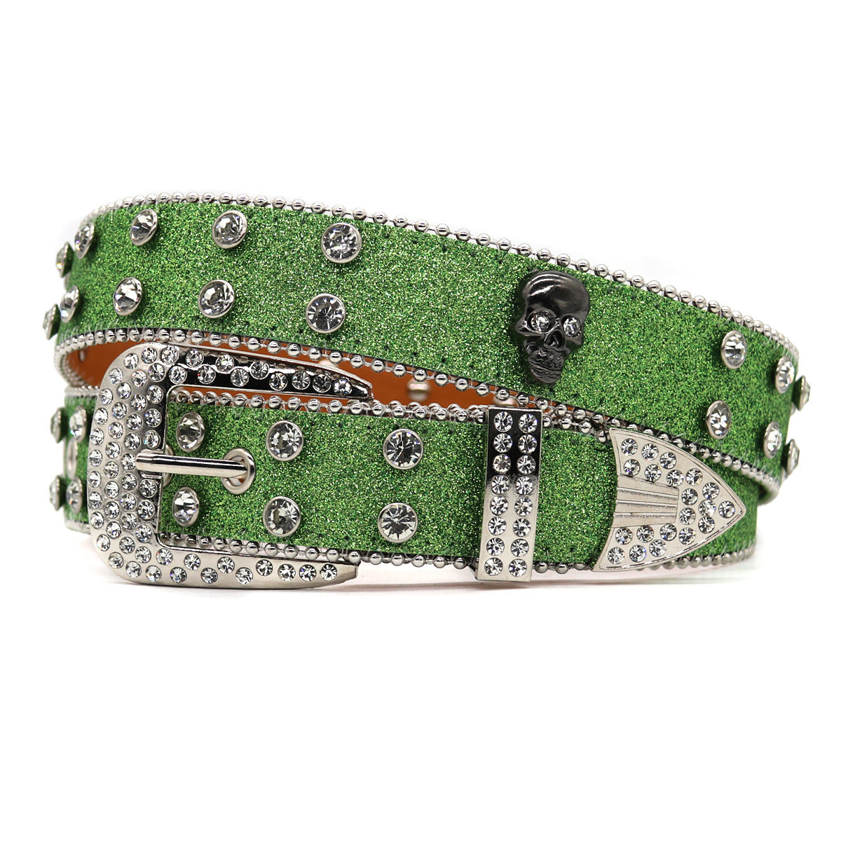 Hip-hop punk rhinestone belt punk style