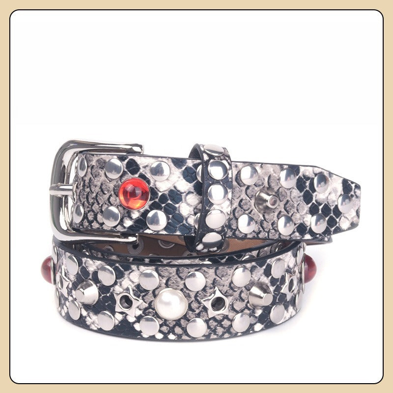 Hip-hop punk rhinestone belt kids gem decoration