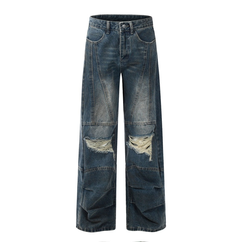 American-style streetwear harem pants Grunge Pleated Lower Leg Streetwear Pants