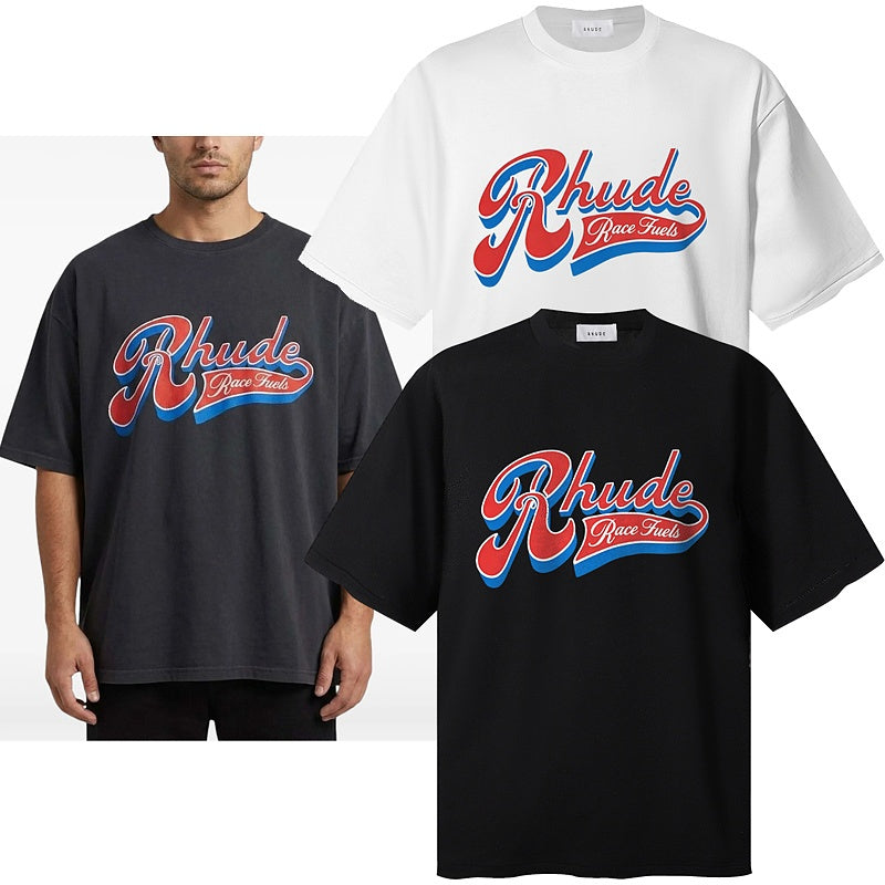 RHUDE T Shirts Classic Athletic Cursive Motif