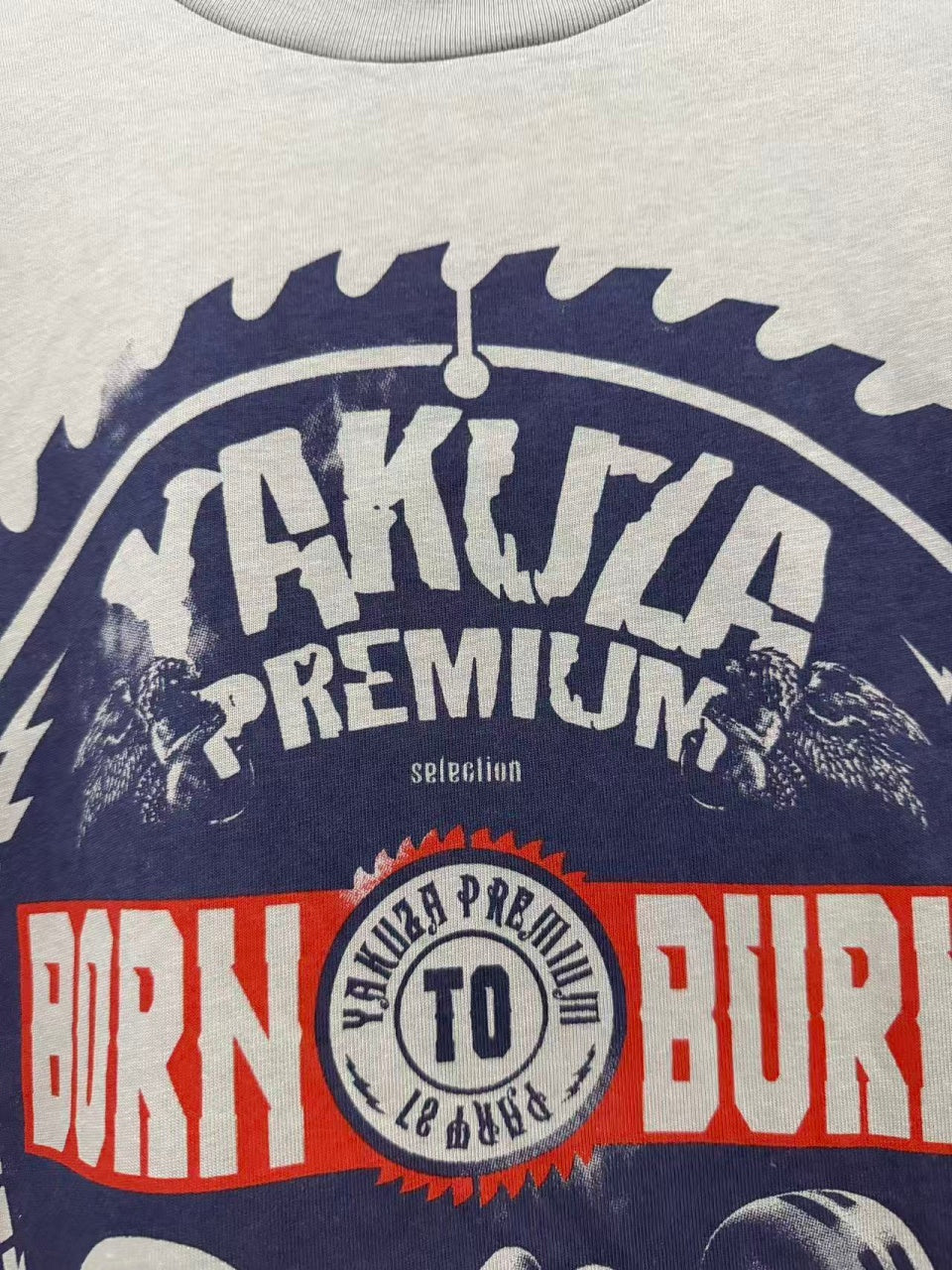 Vintage style washed summer wear T shirt Skull