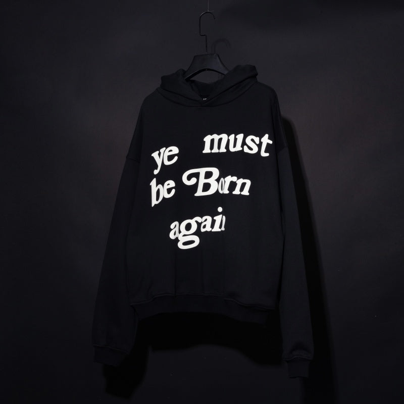 Unisex Vintage Hoodie  CPFM "Ye Must Be Born Again" Fleece-Lined Hoodie