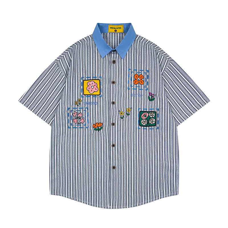 Unisex vintage T-shirt Polo shirt with a stand-up collar