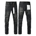 Purple brand Jeans High-quality pure cotton streetwear trousers Rhinestone