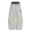 American-style streetwear harem pants Lightweight Crinkle Fabric Relaxed Wide Cut Apparel