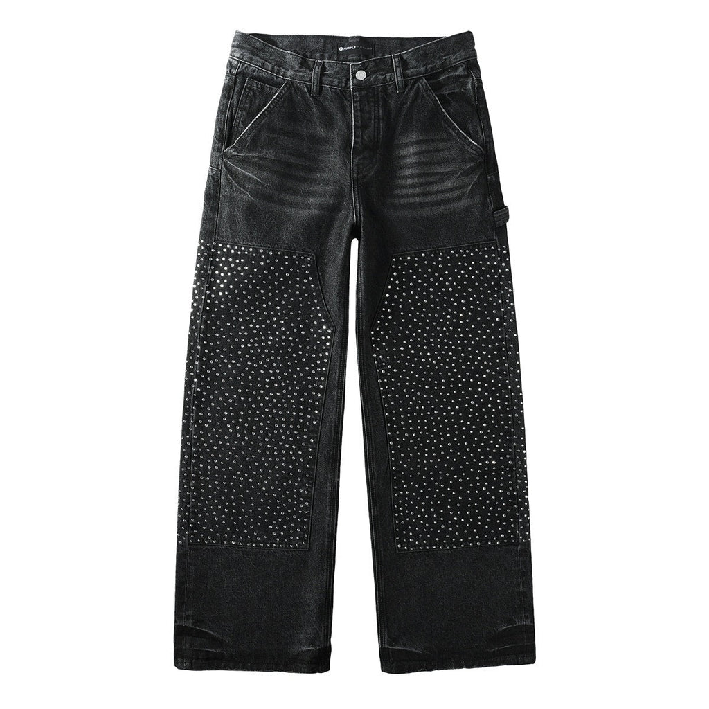 purple brand jeans Rhinestones #104