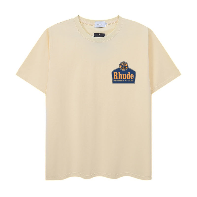 RHUDE T Shirts Antique Cigar Crest Emblem Motif