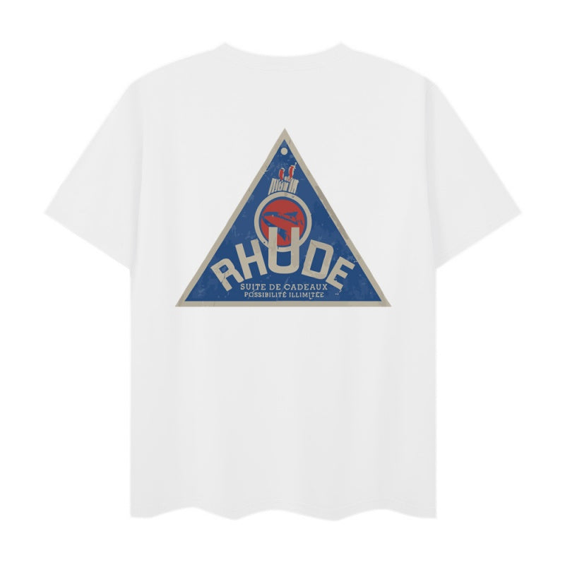 RHUDE T Shirts Vintage Pyramid Skull Graphic