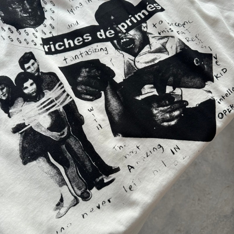 ERD T Shirts Vintage Figure Splicing Graphic Relaxed Fit Casual Short Sleeve