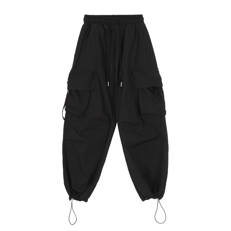 American-style streetwear harem pants Solid tone versatile streetwear bottoms