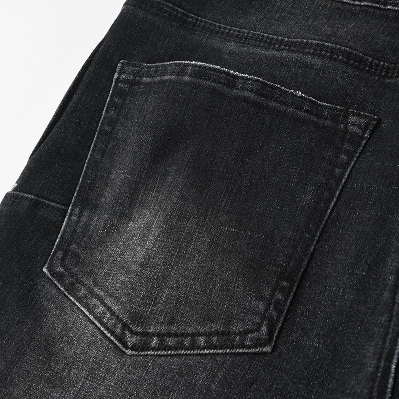 Purple brand Jeans High-quality pure cotton streetwear trousers Rhinestone