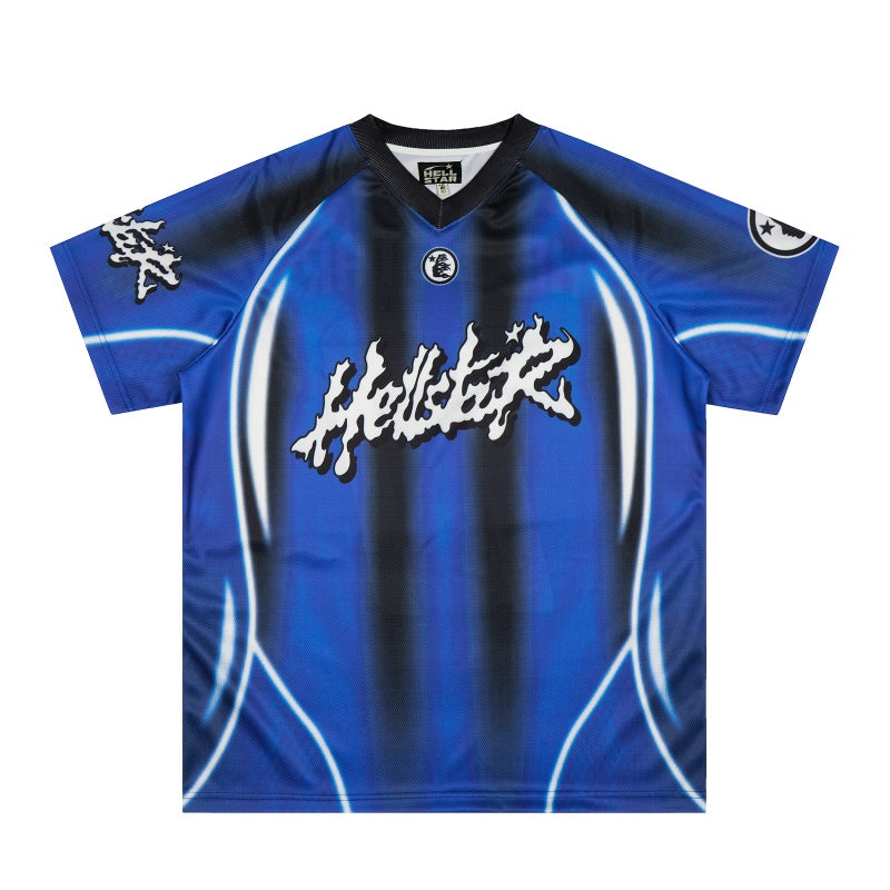 Vintage-style American T-shirt Jagged Graffiti Front Script Sport Design