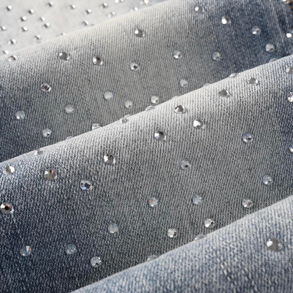 purple brand jeans Rhinestones #9132