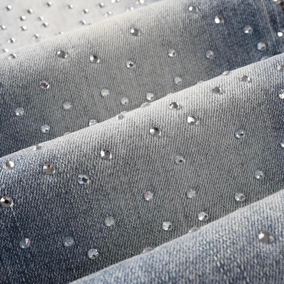 purple brand jeans Rhinestones #9132