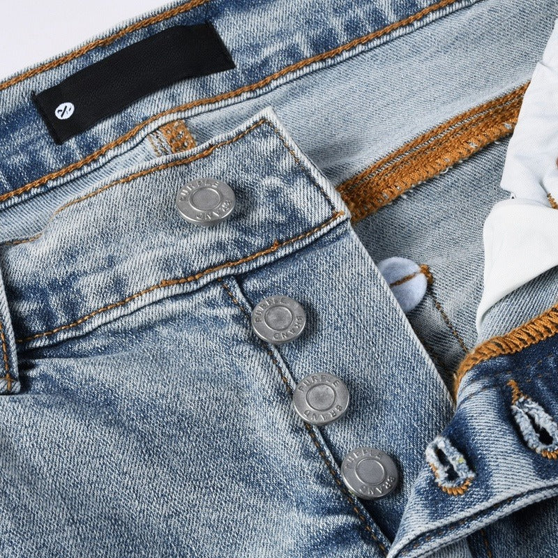 Purple brand Jeans High-quality pure cotton streetwear trousers line