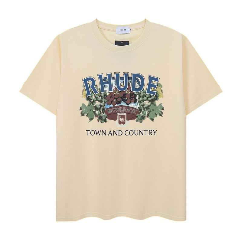 RHUDE T Shirts Vintage Floral Town & Country Print