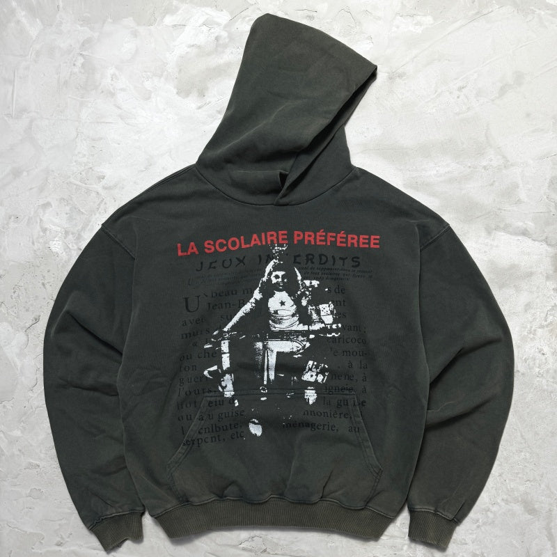 Unisex Vintage Hoodie "Queen of Dreams" Lifestyle – Limited Edition Hoodie. Custom color-matched "Midnight Green" fabric, featuring Asute enzyme-milled wash processing.