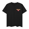 RHUDE T Shirts Distressed Circular Aviation Art