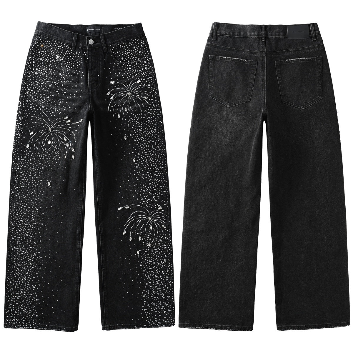 purple brand jeans Rhinestones #9125
