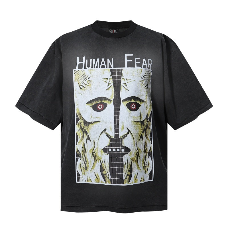 Saint Michael T Shirts Occult Rock Goat Face Guitar Vintage Grunge Graphic Tee
