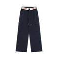 American-style streetwear harem pants Heather Gray Navy Dual Color Utility Sweatpants