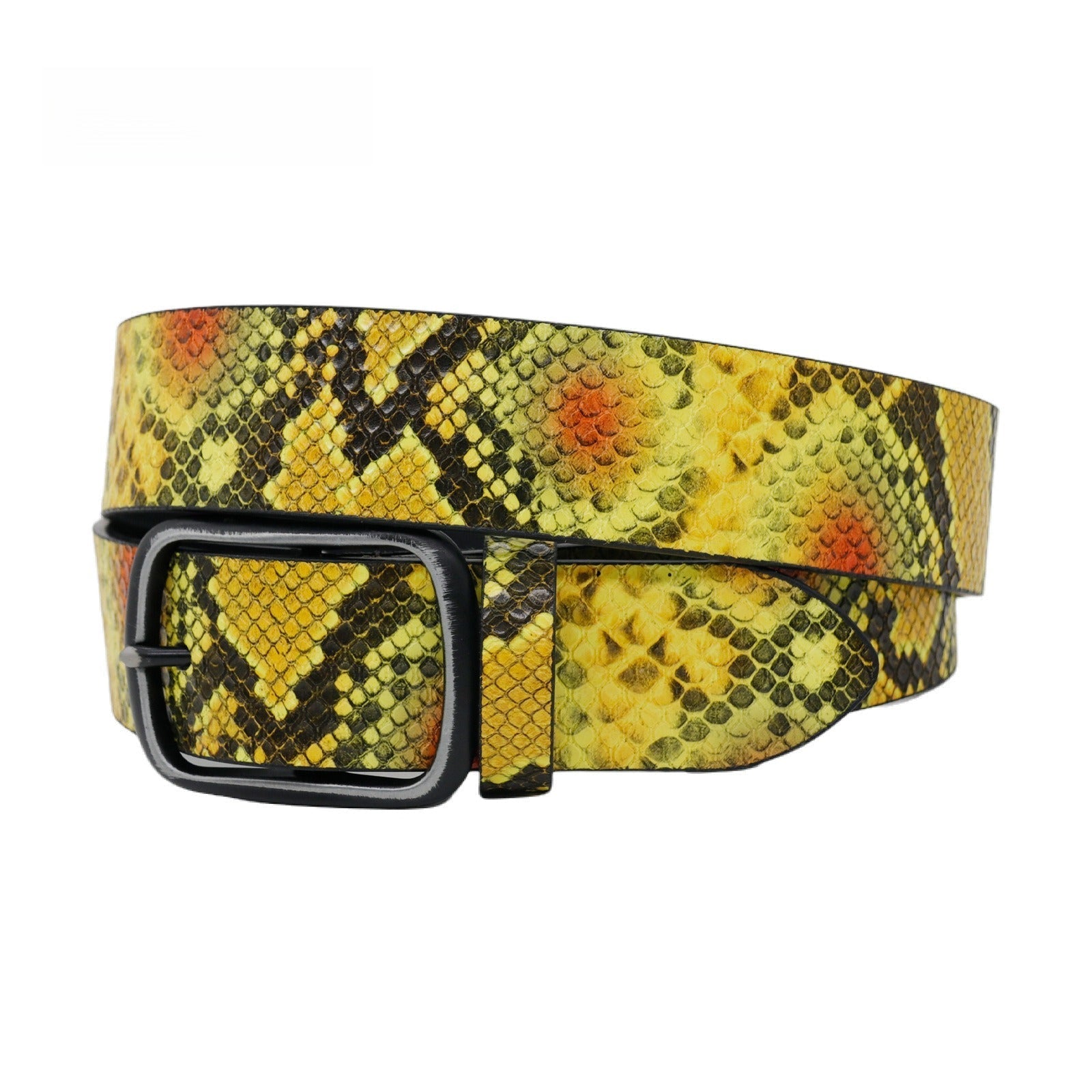 Hip-hop punk rhinestone belt animal print