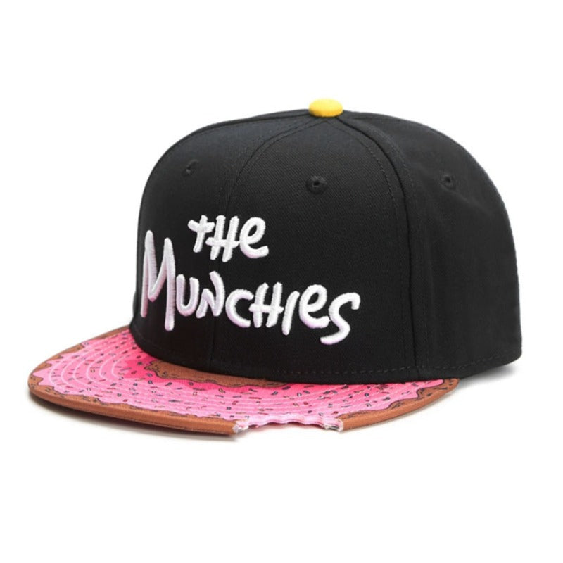 Trendy flat brimmed snapback hatscurved brim missing corner sunshade adjustable