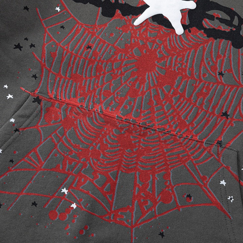 Spiderweb hoodie High-quality pure cotton for autumn and winter