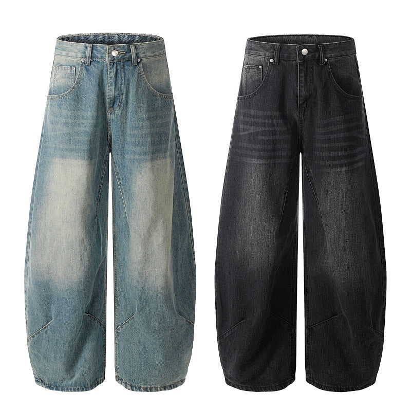 American-style streetwear harem pants Baggy Curved Silhouette Streetwear Trousers
