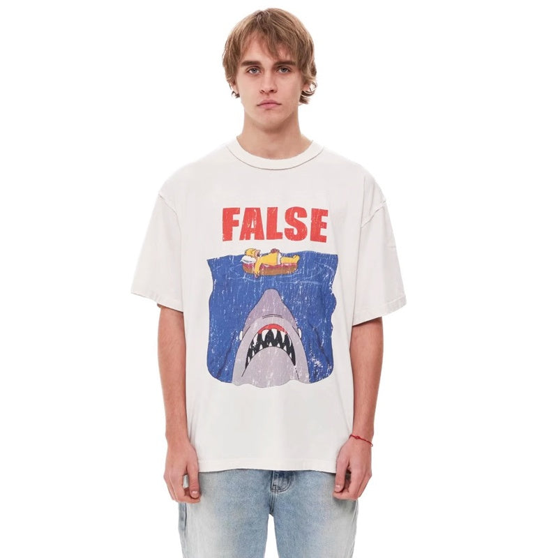 Mens T-shirt Distinctive shark print