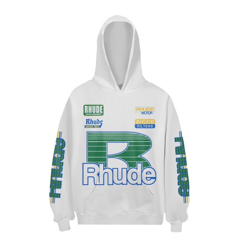 RHUDE Hoodie Old-School Rhude Race Label Art