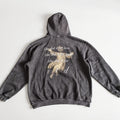 ERD Hoodie Two-Side Retro Letter Portrait Washed Oversized Hoodie