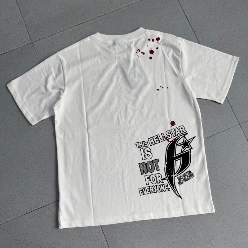 Vintage-style American T-shirt Jagged Blade Star Grunge Motif