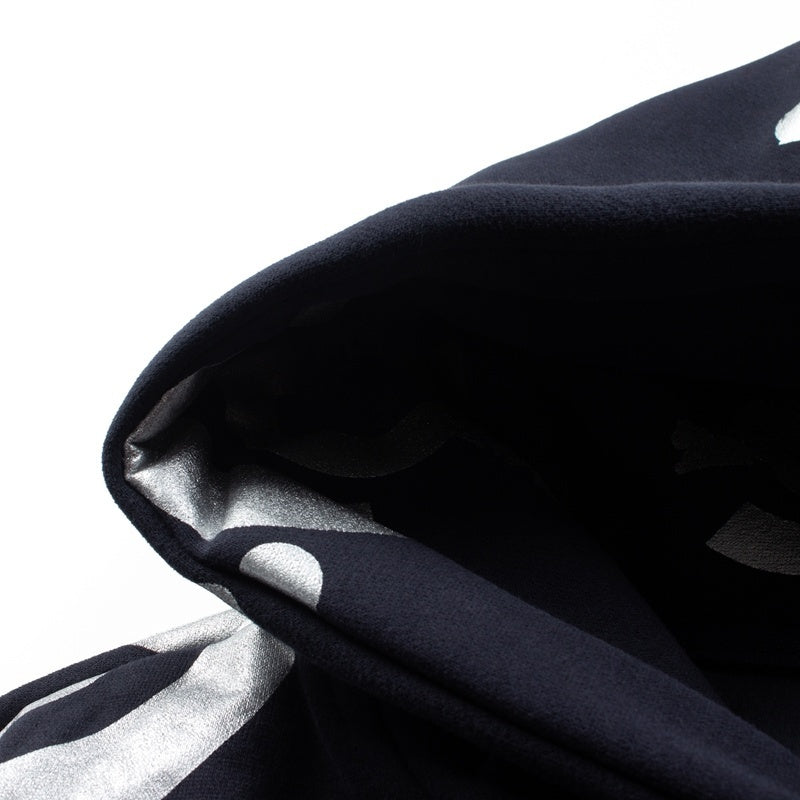 Denim Tears Hoodie Y2K All-Over Metallic Silver C-Logo Printed Oversized Zip Hoodie