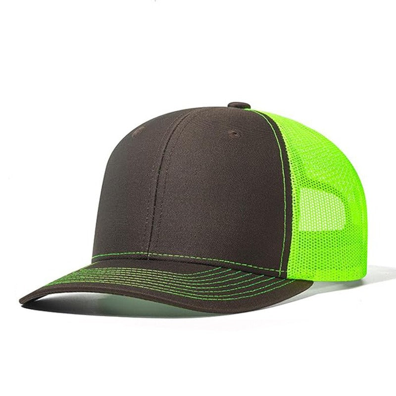 Trendy flat brimmed snapback hatssummer mesh breathable