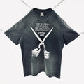 Unisex Vintage T Shirts Black Flag" Short-Sleeve T-Shirt — featuring airbrushed graphics, hand-distressed detailing, and a vintage-style washed finish. Crafted from custom heavyweight, brushed fabric with a premium feel, and printed using high-qualit