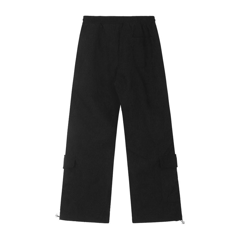 American-style streetwear harem pants Solid color versatile utility streetwear bottoms