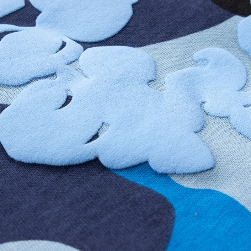 Denim Tears T Shirts Y2K Camouflage Cotton Wreath Floral Puff Printed Oversized Streetwear Tee