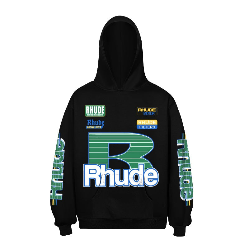 RHUDE Hoodie Old-School Rhude Race Label Art