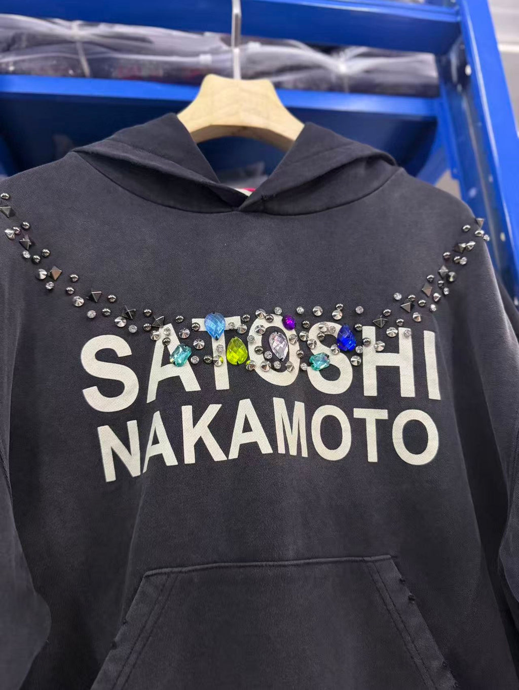 Satoshi Nakamoto hoodie High-quality heavyweight streetwear with a vintage, distressed aesthetic.