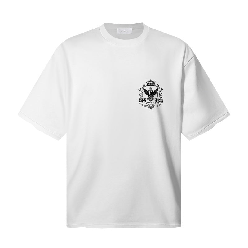 RHUDE T Shirts Understated Monochrome Crest Chest Detail