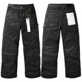 Purple brand Jeans High-quality pure cotton streetwear trousers Rhinestone-embellished loose straight-leg trousers