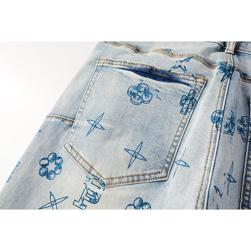 purple brand jeans Pure Cotton High Street Trend