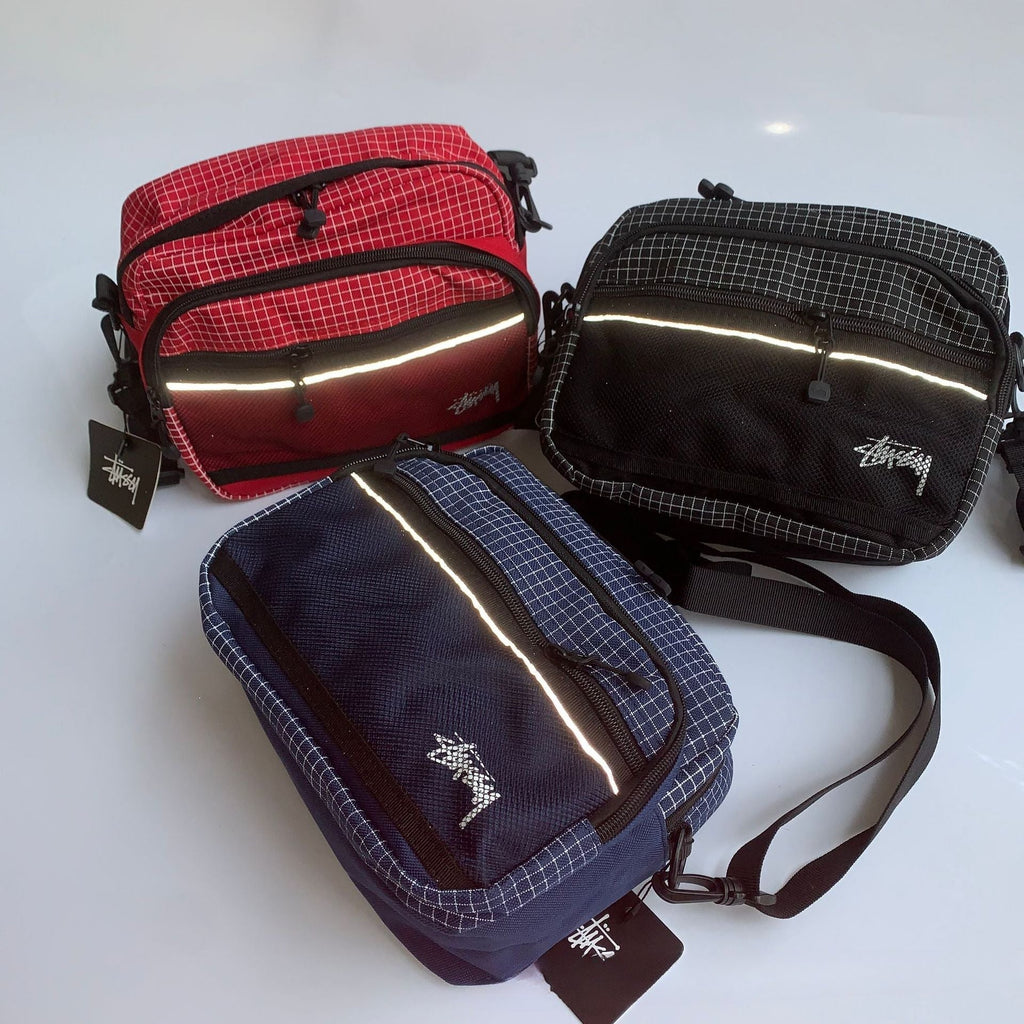 Mens Stussy Bag Stusy Plaid Shoulder Crossbody Bag Men's Shoulder Bag