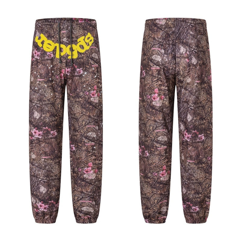 Spiderweb sweatpants High-quality pure cotton for autumn and winter Camouflage