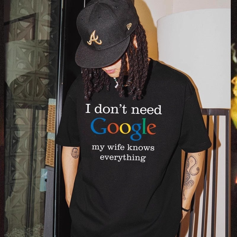 Mens T-shirt Vintage google Quirky streetwear for male coders