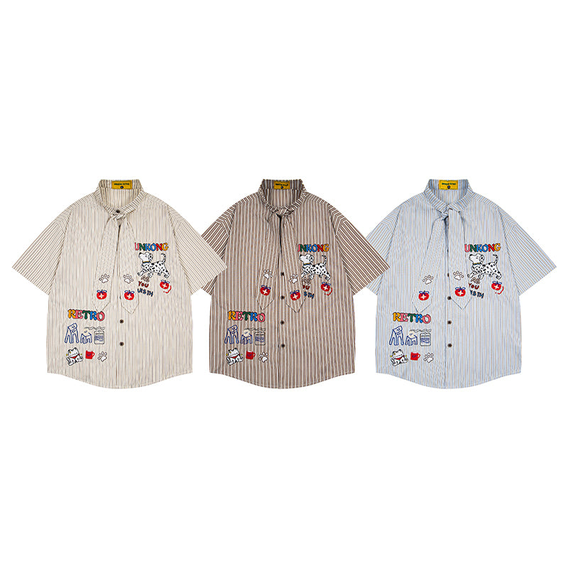 Unisex vintage T-shirt Polo shirt with a stand-up collar