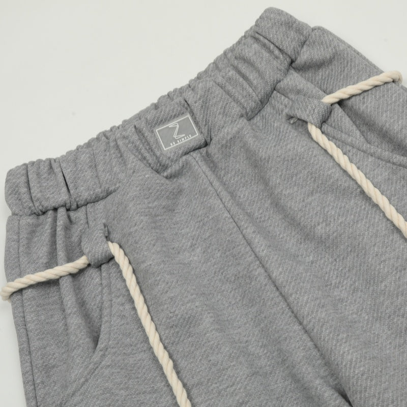 American-style streetwear harem pants Diagonal Stitch Relaxed Curved Leg Bottoms
